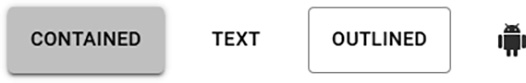 Figure 12.12 – Four styles of Material UI buttons 