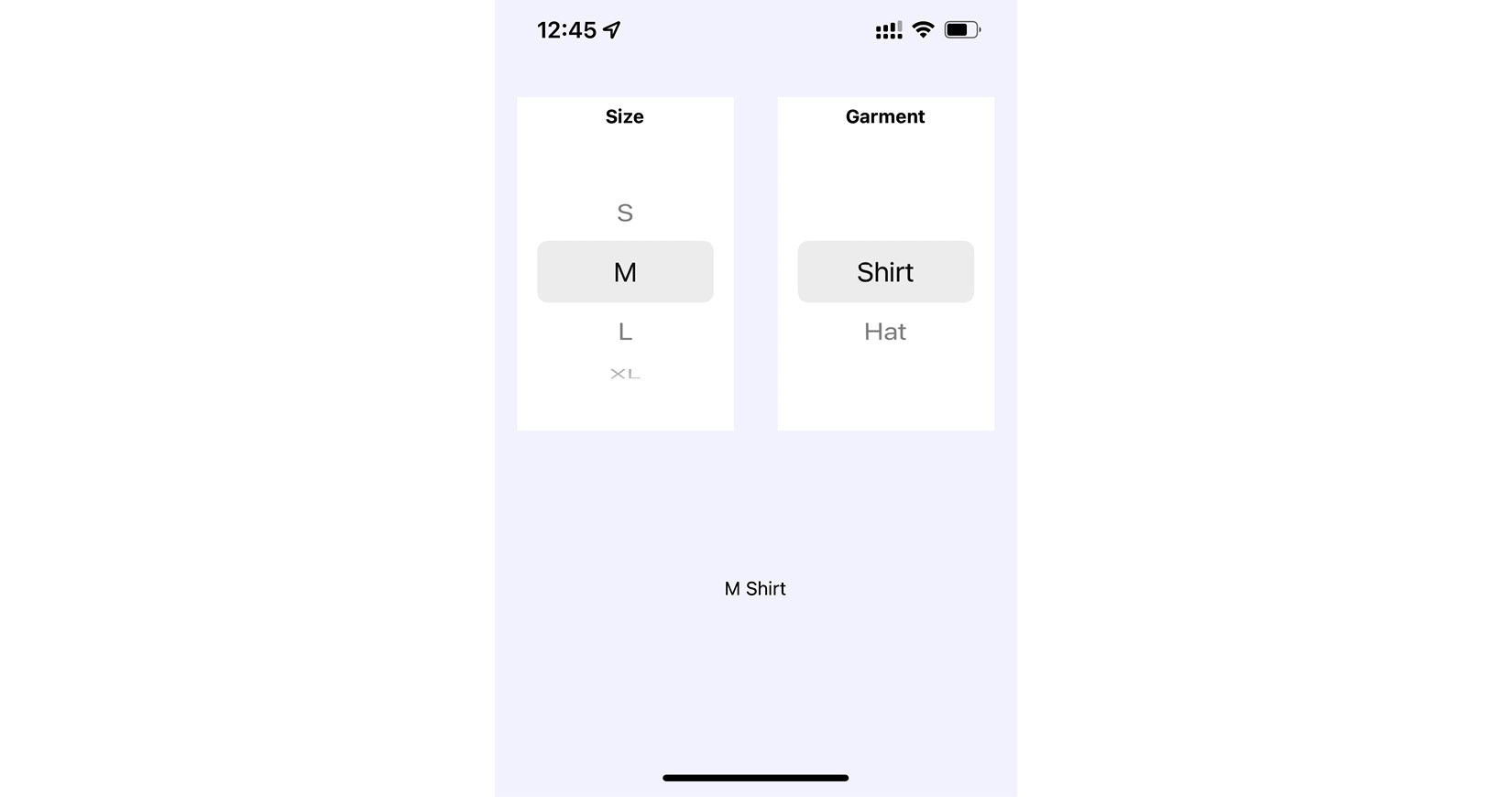 Figure 22.4 – Selecting from the list of options 