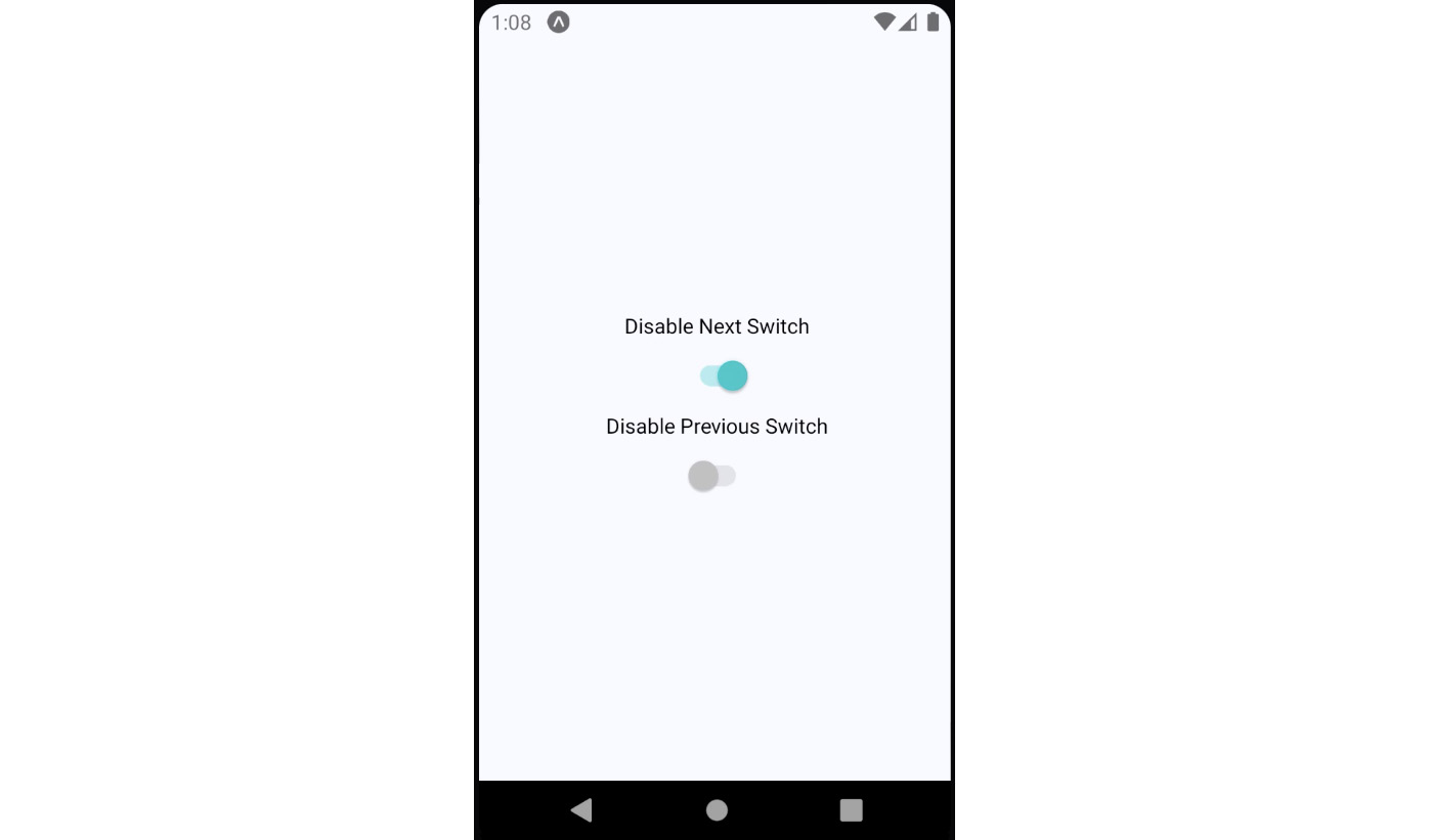 Figure 22.6 – Switch toggles on Android 