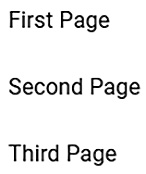 Figure 12.5 – A drawer showing links to our pages 