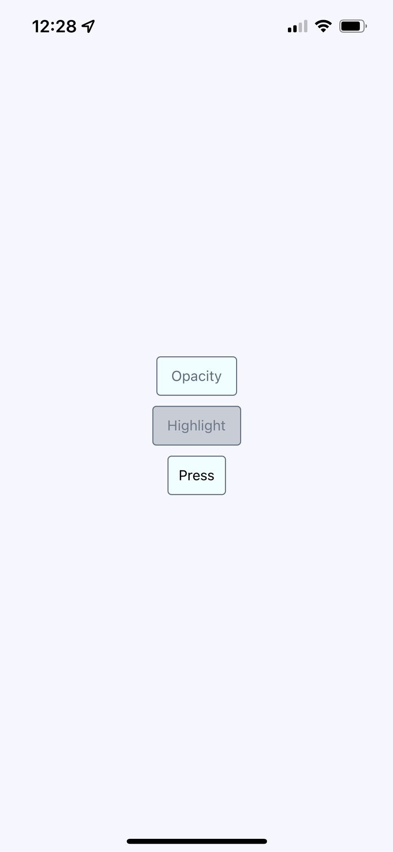 Figure 24.3 – TouchableHighlight 