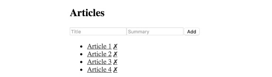 Figure 6.1 – Rendered articles 
