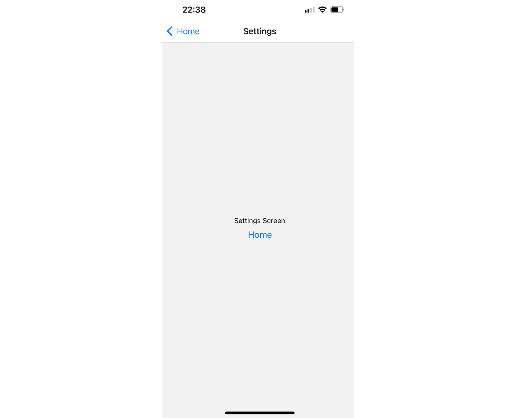 Figure 18.2 – The Settings screen 