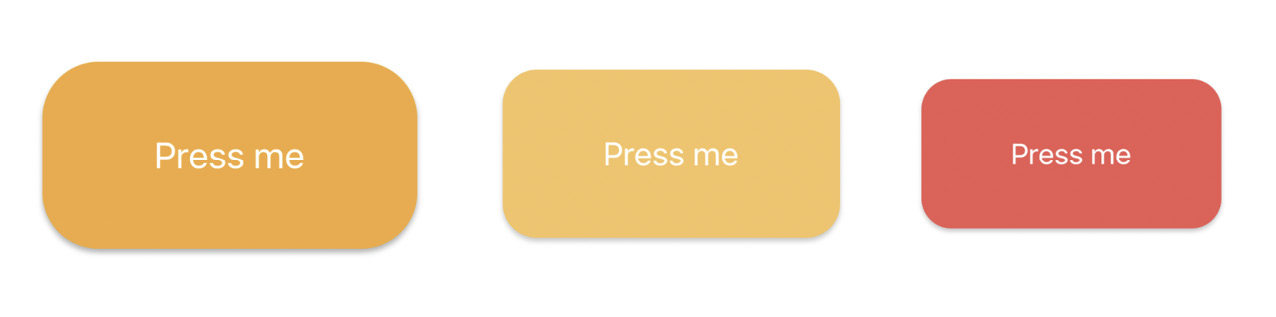 Figure 25.4 – Button with default, pressed, and long-pressed styles 
