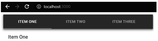 Figure 12.7 – Tabs with the first item active 