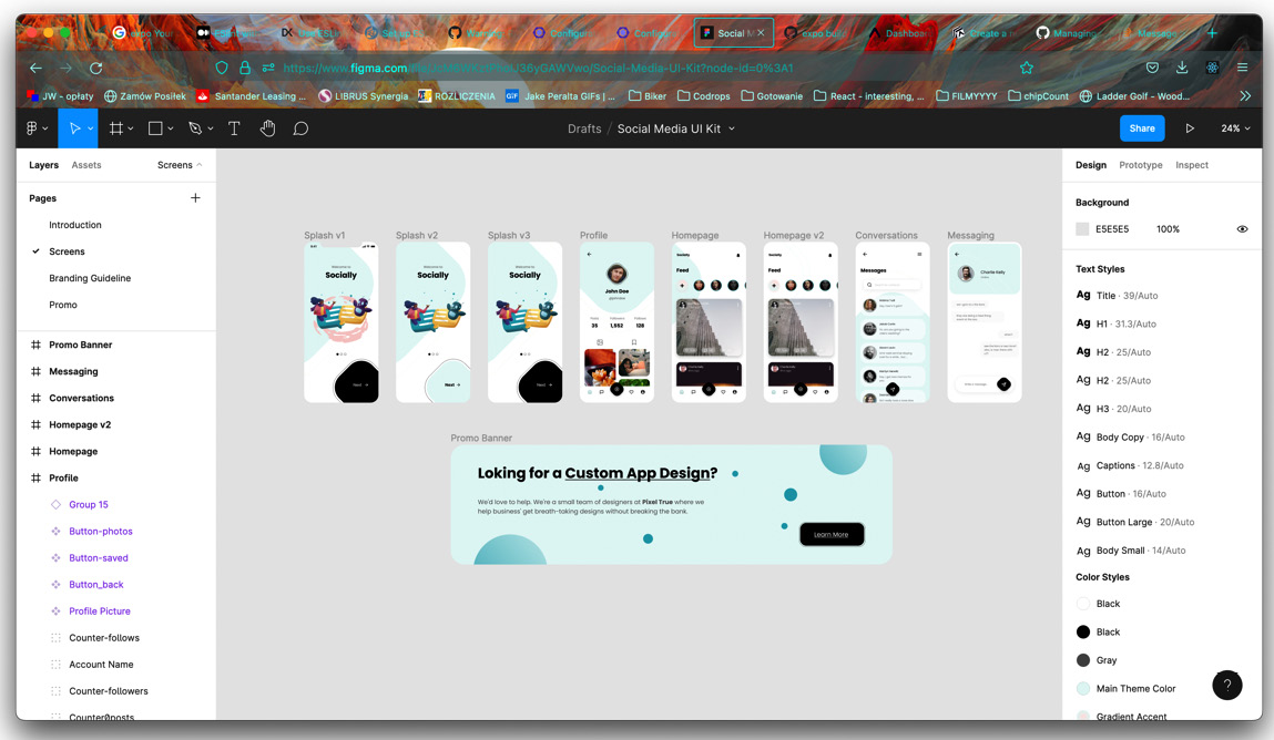 Figure 3.1 – Figma website with the design template 