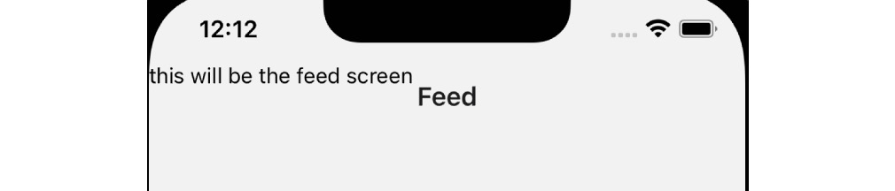 Figure 3.6 – Close-up of the iPhone simulator with changes to the UI 