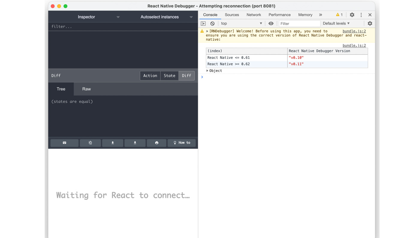 Figure 5.3 – React Native Debugger after installation 