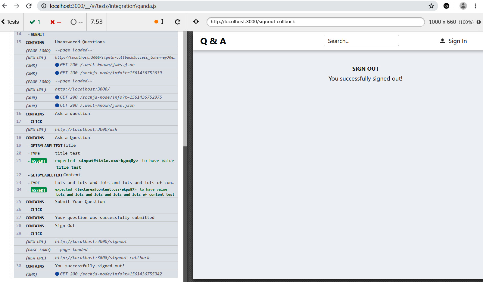 Figure 13.18 – Test run 