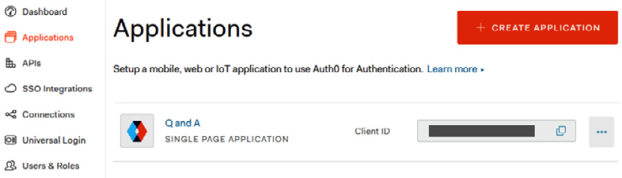 Figure 12.7 – Auth0 client ID 