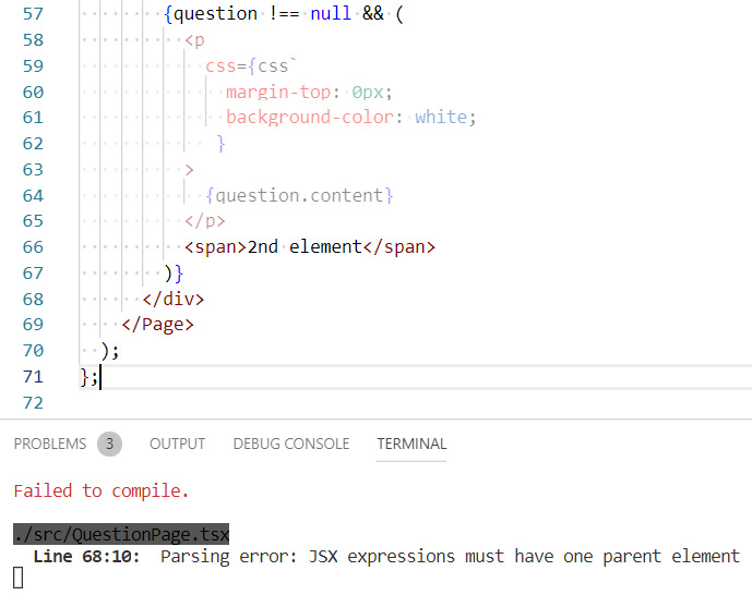 Figure 5.6 – Reason for react fragment 