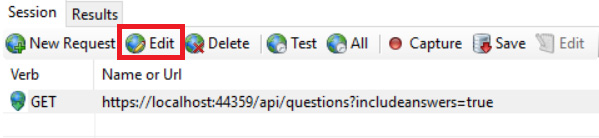 Figure 10.10 – Option to edit a request 