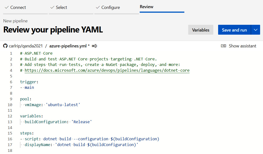 Figure 15.5 – Build pipeline code review step 