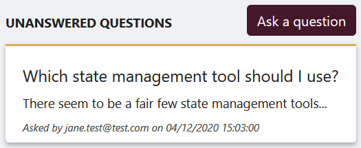 Figure 12.18 – Ask button for the authenticated user 