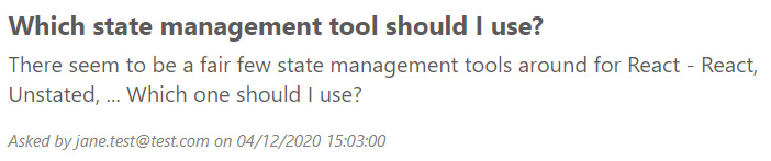 Figure 12.19 – No answer form for the unauthenticated user 