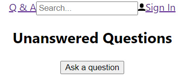 Figure 3.5 – Page title with the Ask a question button 