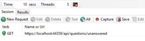 Figure 10.22 – Configuration for load testing unanswered questions 