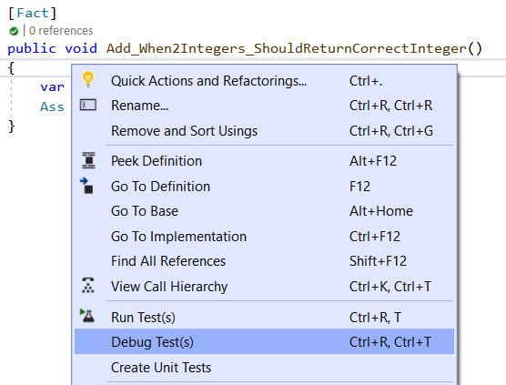 Figure 13.3 – Debugging a test 