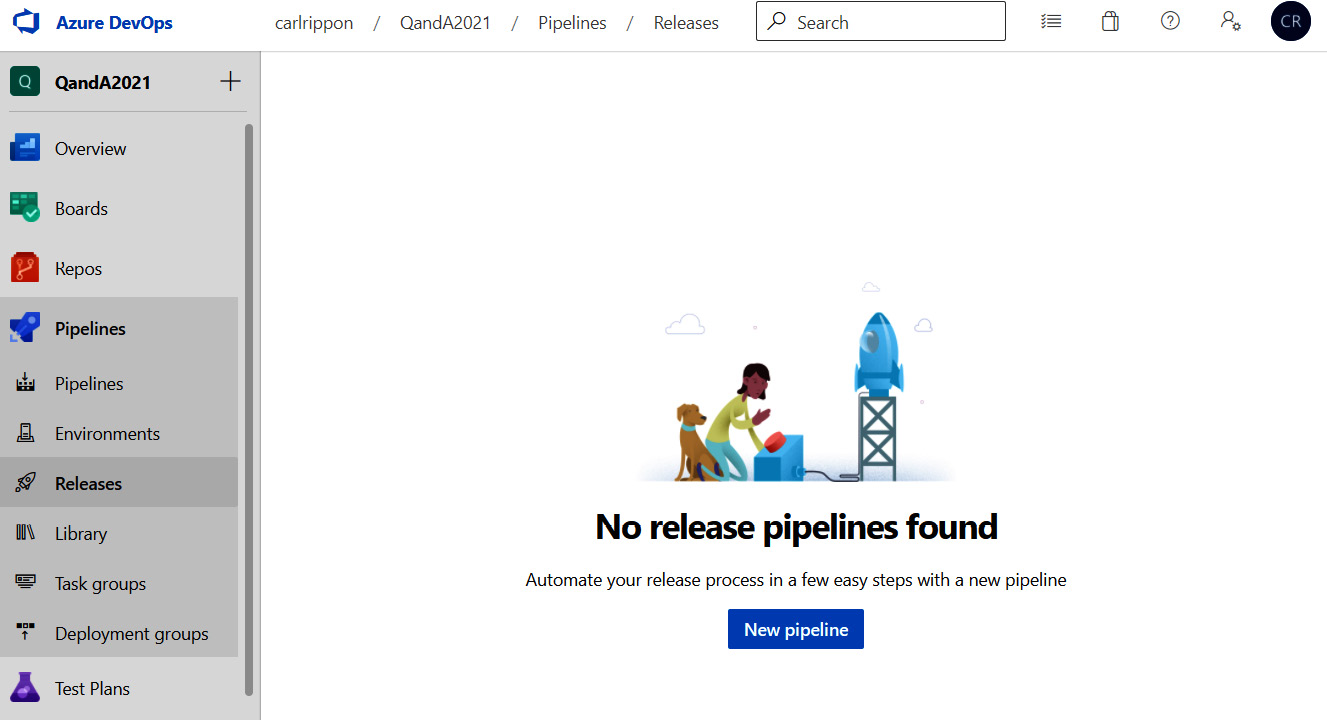 Figure 15.12 – Release pipelines 