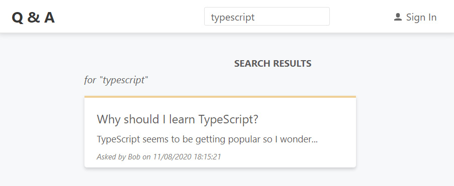 Figure 7.5 – SearchPage component connected to the Redux store 