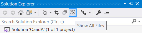 Figure 9.3 – Show all files in Solution Explorer 