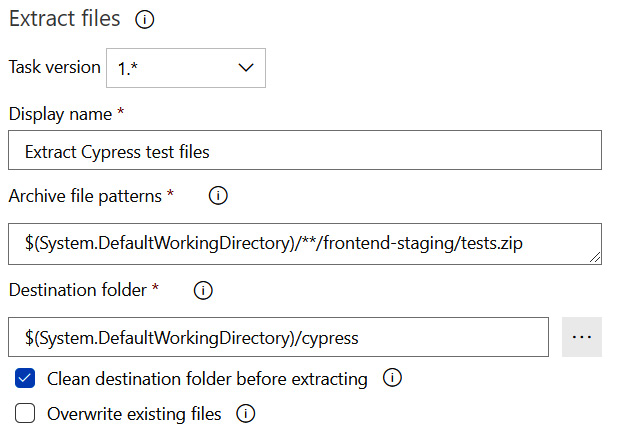 Figure 15.22 – Extracting Cypress tests 