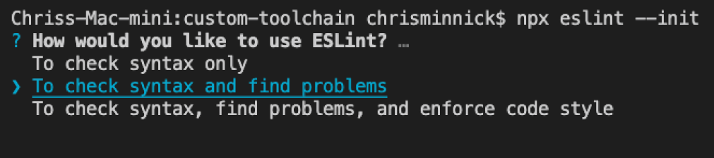 Snapshot shows Starting the configuration wizard