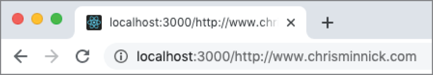 Snapshot shows React Router can't be used for external linking