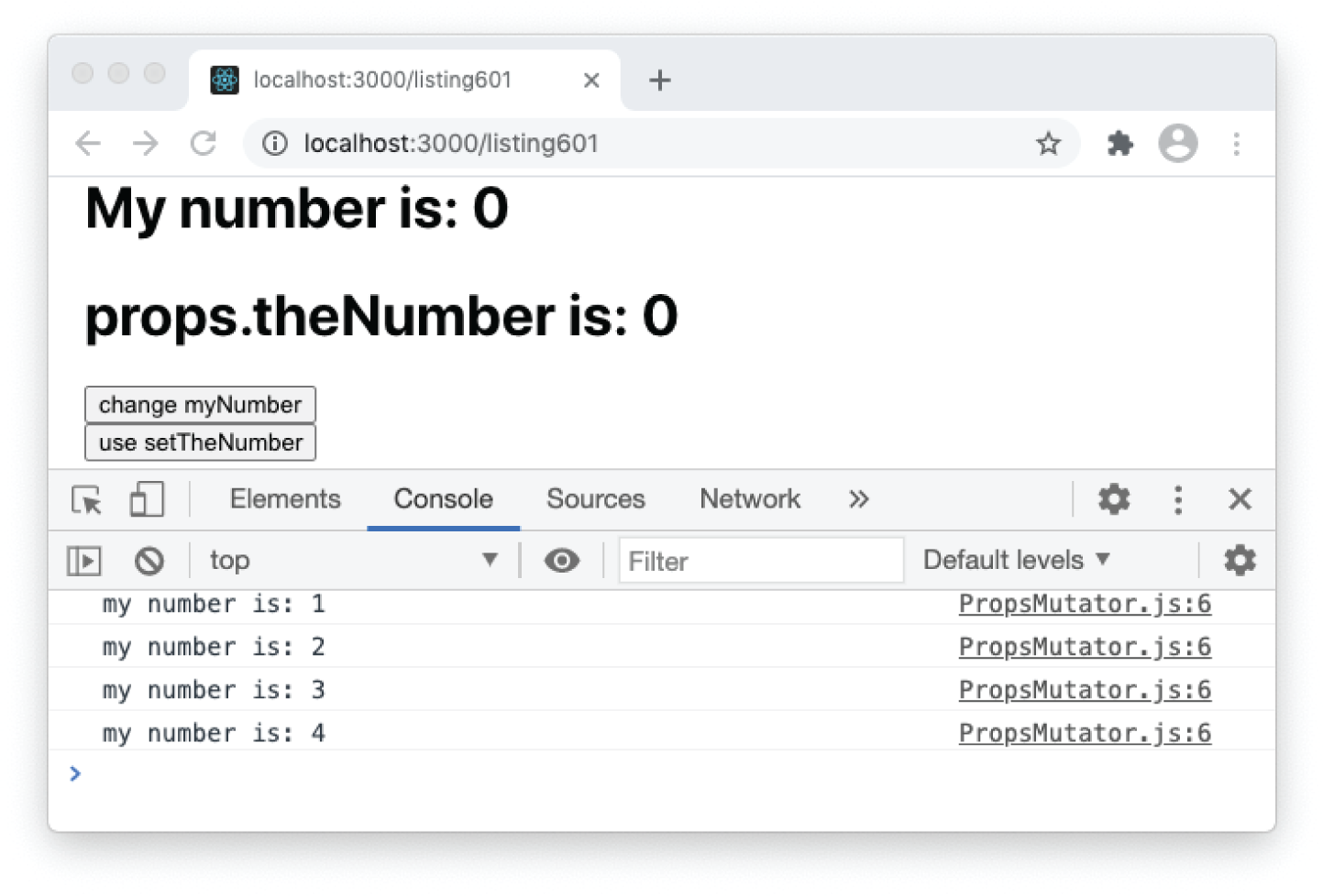 Snapshot shows changing local variables doesn't update the view