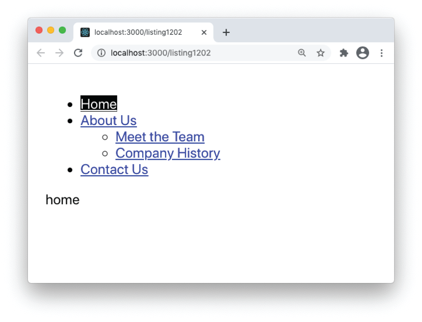 Snapshot shows a navigation menu with sub-items