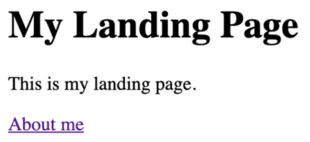 Figure 1.5 – The landing page preview 