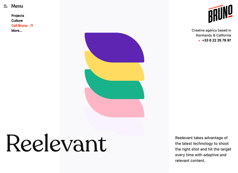 Figure 1.4 – The Call Bruno Creative Agency website 