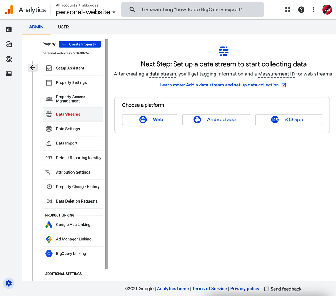Figure 8.3 – Google Analytics dashboard 