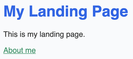 Figure 2.1 – Development of the index page with styles 