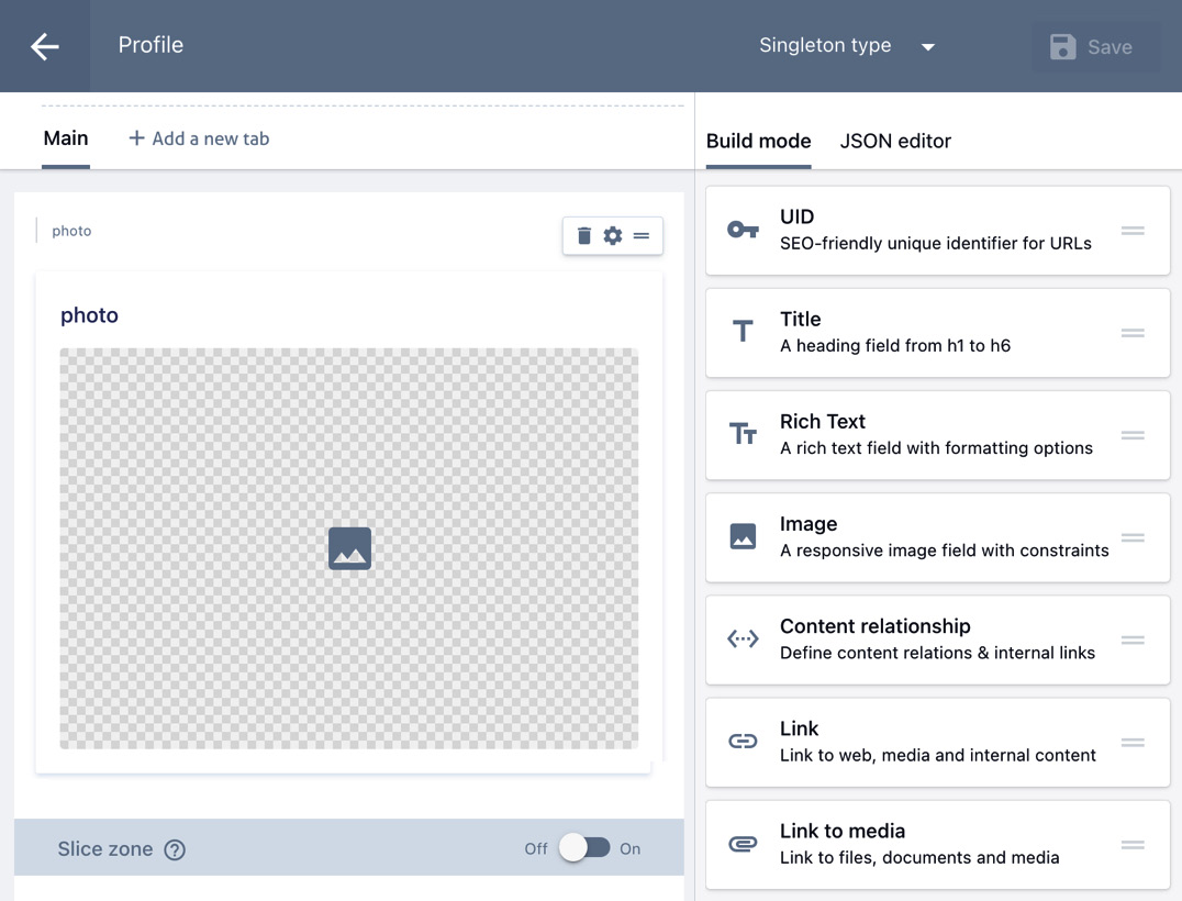 Figure 5.1 – Prismic profile type  