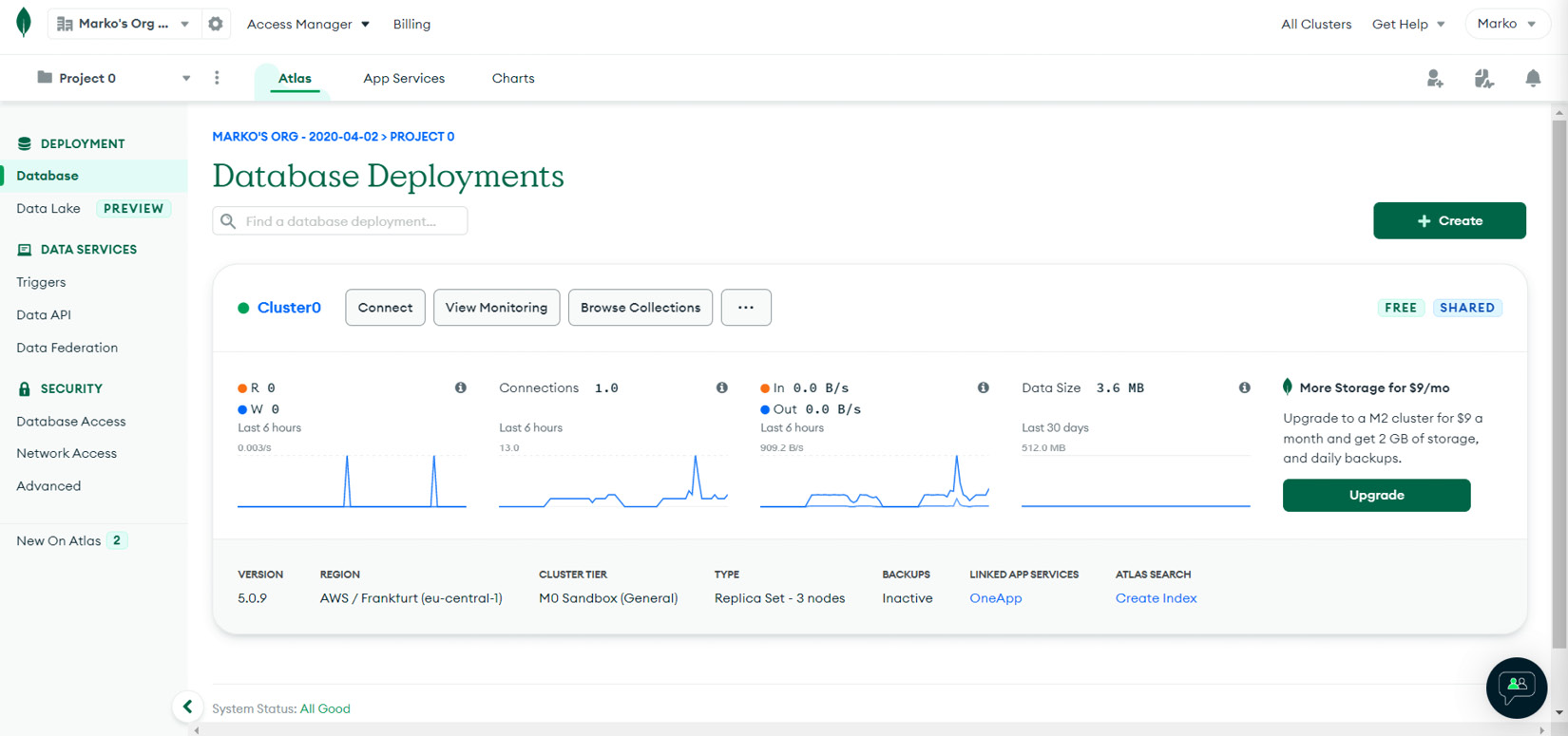 Figure 2.19 – Atlas and Compass connect popup page 