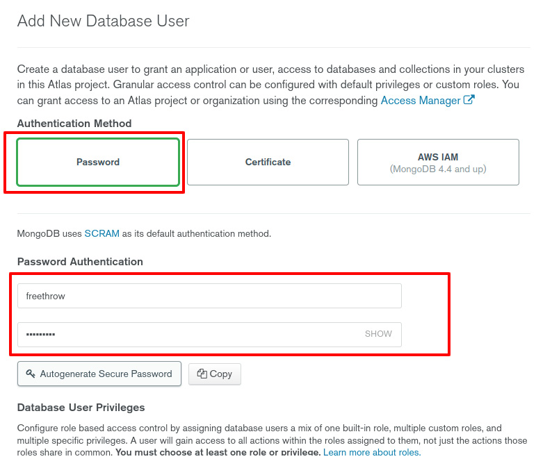Figure 2.14 – Choose a username and password  