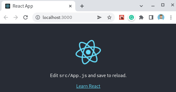 Figure 7.3 – A screenshot of a browser pointing to http://localhost:3000 