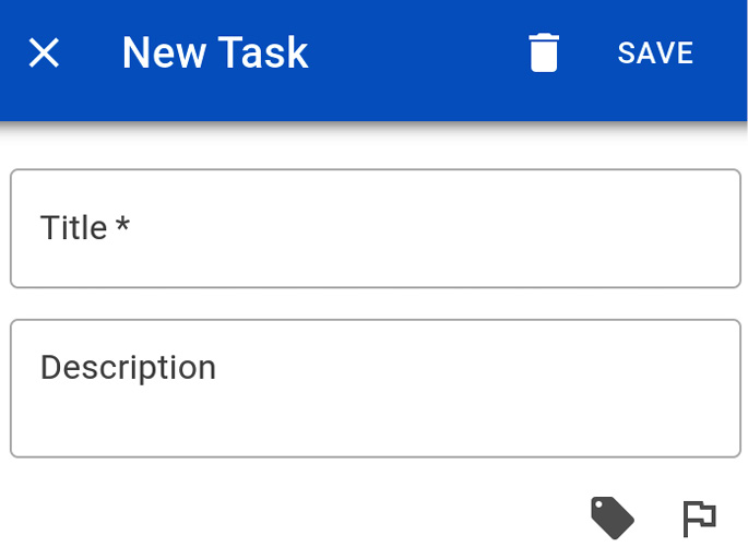 Figure 9.6 – A screenshot of the EditTask component when creating a new task 
