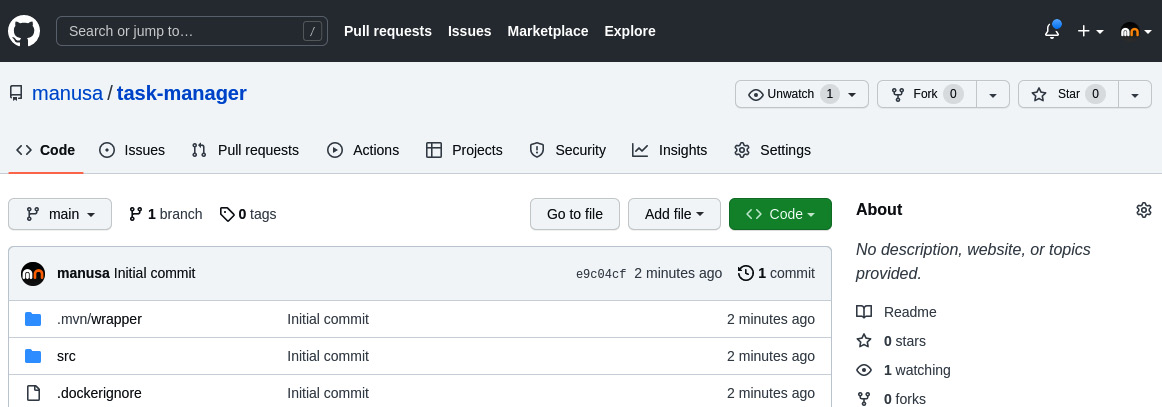 Figure 14.4 – A screenshot of the GitHub repository containing the project’s files 