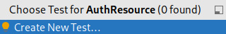 Figure 5.3 – A screenshot of IntelliJ Choose Test pop-up menu 