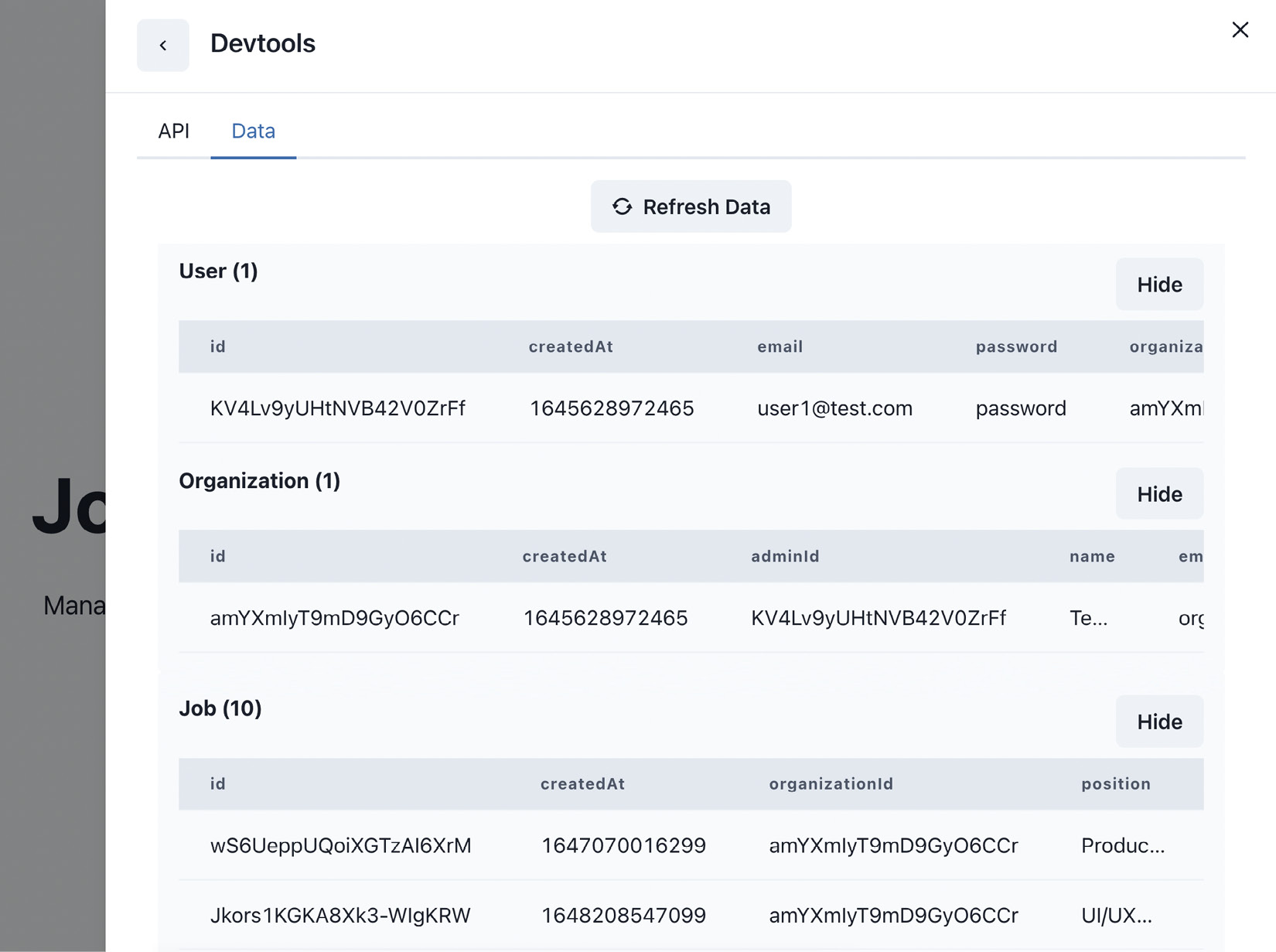 Figure 5.5 – Inspecting seeded data 