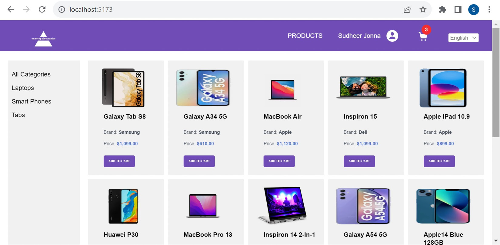 Figure 11.3: The product showcase