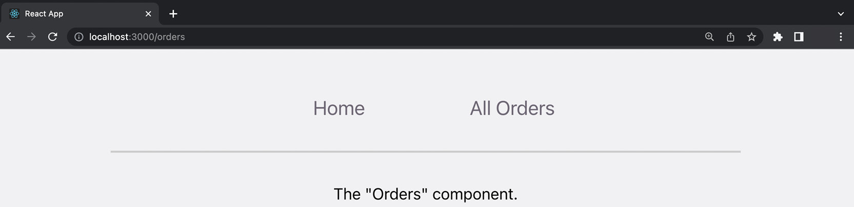 Figure 12.5: The styled navigation bar is above the main route content 