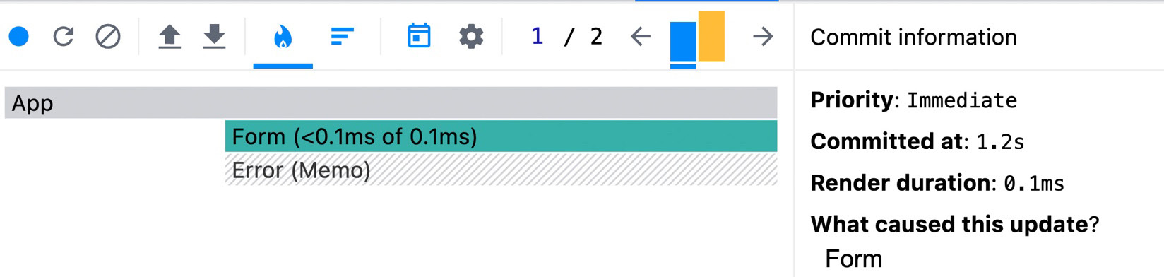Figure 9.16: Only the Form component is affected, not the Error component 