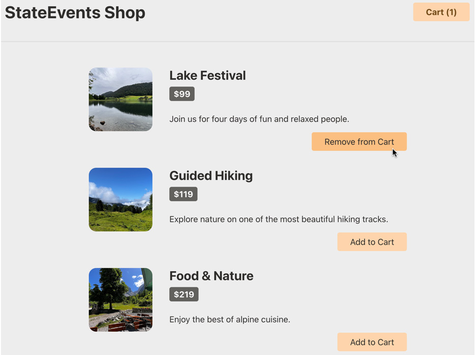 Figure 10.5: The running starting project 