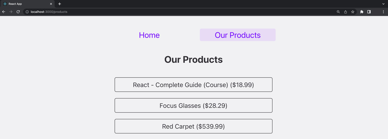 Figure 12.13: The final products page 