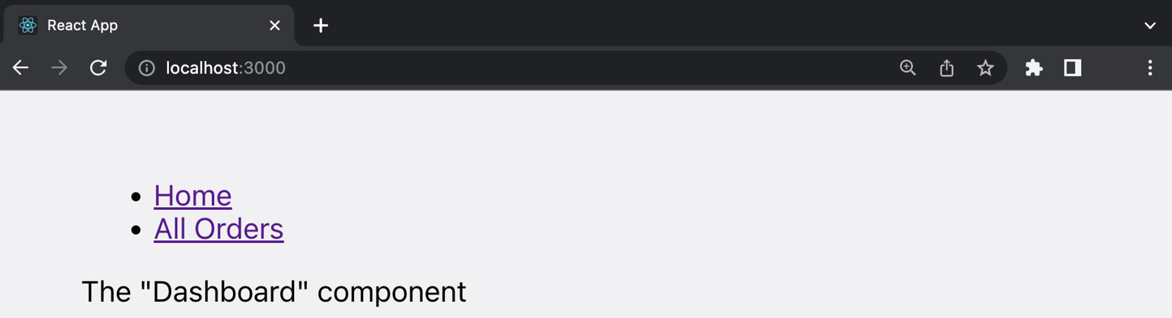 Figure 12.3: Two navigation links are presented to the user 