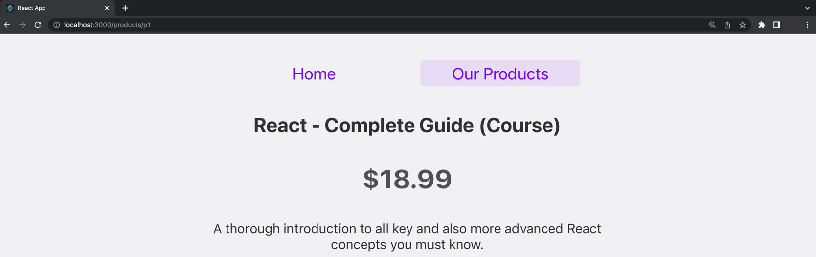 Figure 12.14: The final product details page 