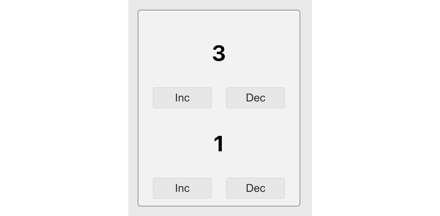 Figure 11.2: Two independent counters 